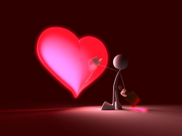 corazon con mensajes para enamorar